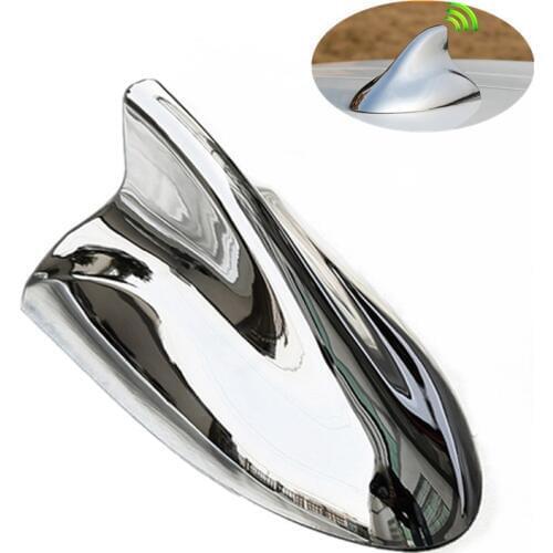 Car Accessories Plating Shark Fin Antenna Chromium Styling Chrome Plated electroplate Car Aerials mirror side for Saab Volvo
