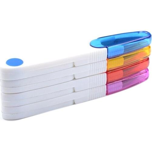 Portable Yarn Scissors With Safety Lid Plastic Handle Tailors Embroidery Tool Sewing Thread Cutter Cross Stitch Scissors D1