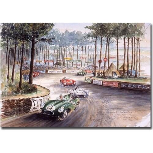 24 Hours Of Le Mans 195 Poster Print On Canvas Painting Nordic Poster Wall Art Picture For Living Noom Home Decoration Frameless