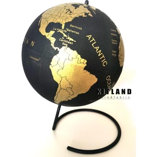 Cork globe world map decoration tellurion with Gold base Geography terrestrial for Home Table Desk Christmas Gift
