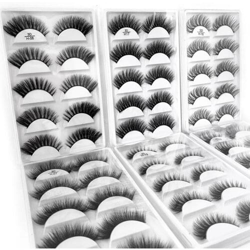 50/20/5Boxes 100% Real Mink Eyelashes 3D Lashes Natural False Eyelashes 3d Mink Lashes Soft Eyelash Extension Makeup Cilio H13