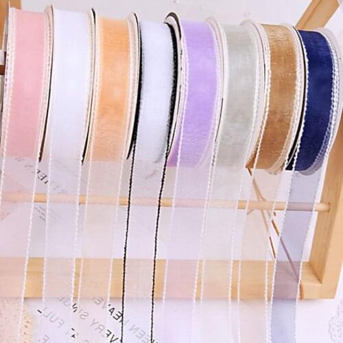 1 '25mm/30 yards chiffon Lace ribbon DIY handmade material headdress hair bow gift wrap clothing accessories