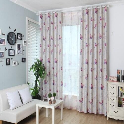 Modern Blackout Curtainsbutterfly Pattern For Living Room Window Bedroom shading Ready Made Finished Drapes Blinds B 2JL385