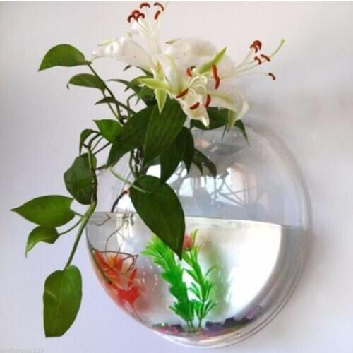 Terrarium Ball Globe Shape Clear Hanging Glass Vase Flower Planter Pots Wall Fish Tank Aquarium Container Homw Decor