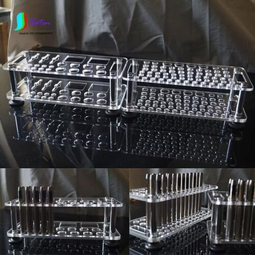 Small Size Transparent Acrylic Material Leather Tool Punching Storage Rack,Leather tool Tidy Frame Desk S0192L