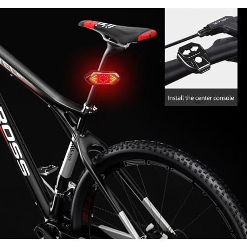 Smart Bike Taillight Wireless Remote Control Cycling Turning Signal Usb Bicycle Rechargeable Rear Light Led Warning Lamp Horn