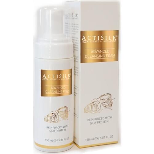 Actisilk Advanced Cleansing Foam Repair And Moisturizing Anti Aging Facial Cleansing Foam Hyaluronic Acid Silk Protein