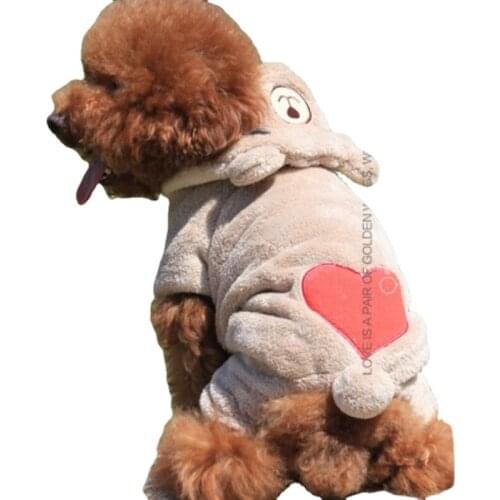 Winter Small Dog Teddy Four-legged Clothes Pet Dog Clothes Autumn Coral Fleece Soft Warm Pet Transforming Clothes Dog Clothes