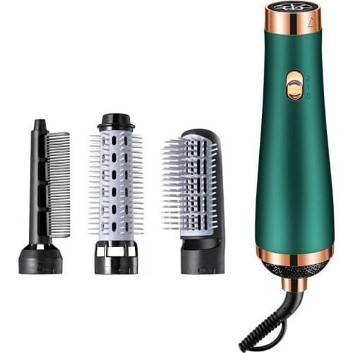 3 In 1 Multifunctional Hair Dryer Powerful Brush Nozzles Straightener Curler Set Hot Air Styler Volume Soft Curls Roller Waves