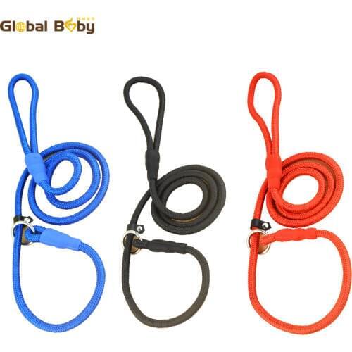 4 Sizes 3 Colors Nylon Pet P Chain Dog Products Traction Rope Dog Pet Collar and Leash Lead