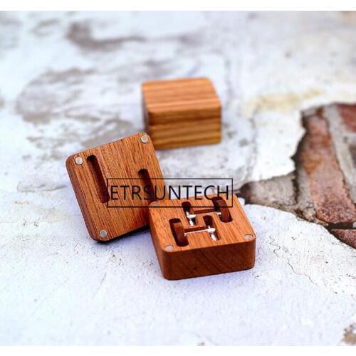 50pcs Men Vintage Wood Jewelry Cuff Links Packaging Box Luxury Groom Case Wedding Party Cufflinks Wooden Gift Boxes
