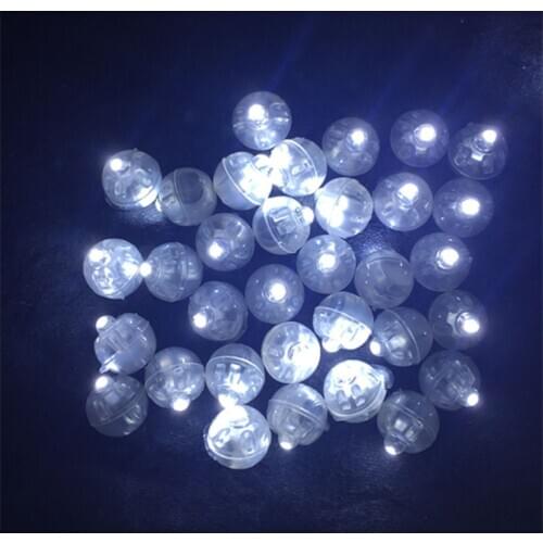 50x Round Shape White Mini Ball Balloon Lamp For Paper Lantern Wedding Christmas Party Floral Decoration