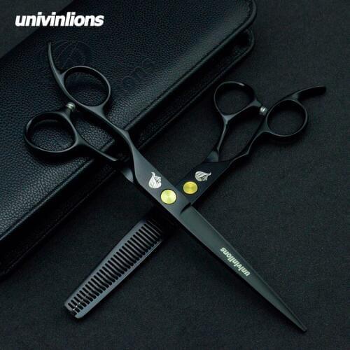 7" Pet Straight & Thinning Scissors Pet Dog Gromming Scissors Kit Pet Cutting ScissorsThinning Shears for Dog Cat Cutting Tools