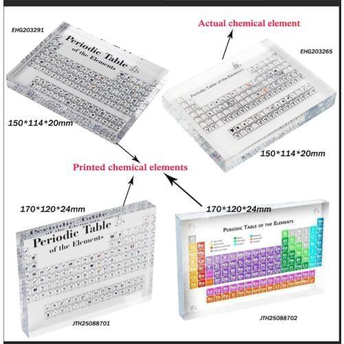 Acrylic Element Periodic Table Display With Elements Kids Student Back to School Gift Techer School Day Chemical Element Display