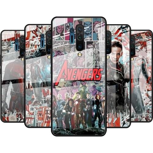 Tempered Glass Cover The Avengers superheroes For Oneplus 9R 9 8T 8 Nord Z 7T 7 Pro 5G Shockproof Shell Phone Case