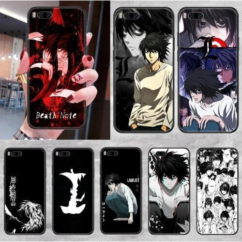 Death Note Anime L·Lawliet Phone case For Xiaomi Mi Max Note 3 A2 A3 8 9 9T 10 Lite Pro Ultra black fashion funda art cover