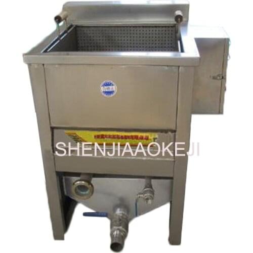 CY500 Single basket oil-water separation square fryer 380V Semi-automatic fryer French fries processing machine 1pc