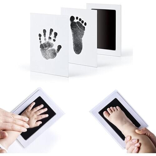 Baby Non-Toxic Handprint Footprint Imprint Kit Baby Souvenirs Casting DIY Photo Frame Newborn Hand Ink Pad Toddle Birthday Gifts