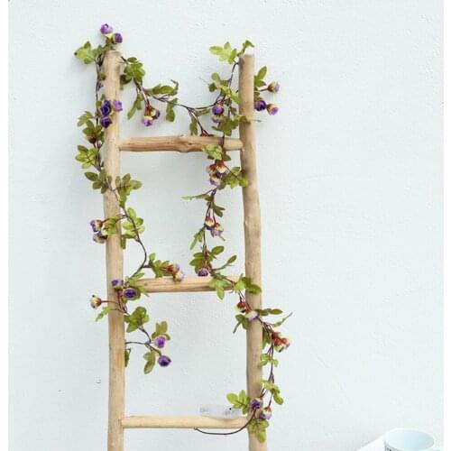 7.2ft Artificial Flower Rose Vine String Lights with Purple Flower Buds LED Fairy String Lights for Bedroom Party Wedding Decor