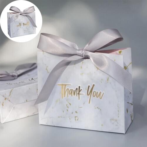 Marble Lines Candy Bag Box for Valentines Day jewelry Packaging Box Party Table Decor Event Party Wedding Favours Gift Boxes