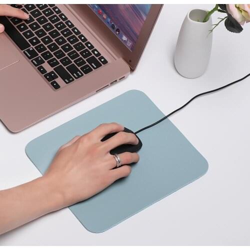 XXL Mouse Pad Double-sided Table Mat 25*20CM Non-slip Plain Color Waterproof Leather Gaming Mouse Mat Leather + Smooth Fabric