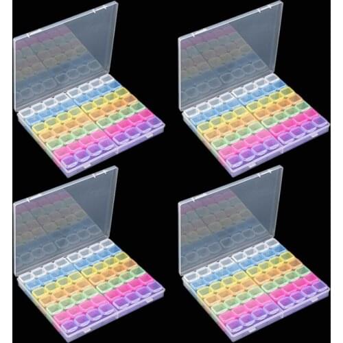 Colorful 56Slot Diamond Painting Tools Beads Container Rhinestone Diamond Embroidery Stone Storage Accessory Mosaic Convenience