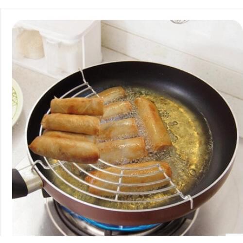 Kitchen tools Semi circular stainless steel oil steaming rack 24CM