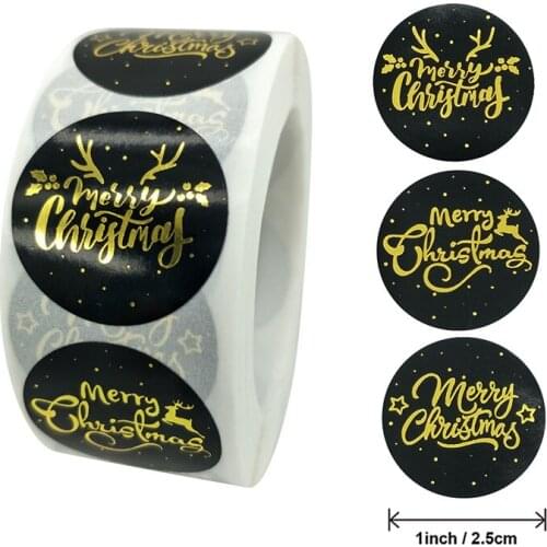 Fashion Christmas Gift Box Decoration Sealing Sticker Creative 500pcs/Roll Business Office Classic Toys Stickers