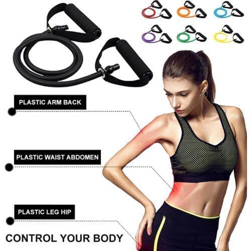 Resistance Bands Set Expander Yoga Exercise Fitness Rubber Tubes Band Stretch Training For Home Gym Workout Elastic Pull Rope