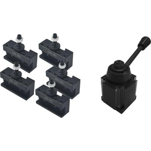 6 Pcs Wedge Quick Change Tool Kit Tool Kit Lathe Tool Knife Holder 250-000 & 250-001