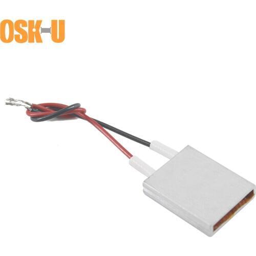 2PCS PTC Electric Heater Plate 60/80/140/230 Celsius Degree 25x20x5mm 24V Constant Temperature PTC Heating Element for Incubator