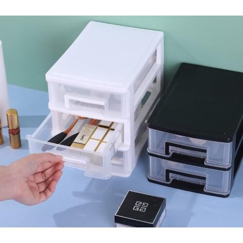 Desktop drawer home office storage box is suitable for home desk storage, cosmetic storage, black and white colors are available