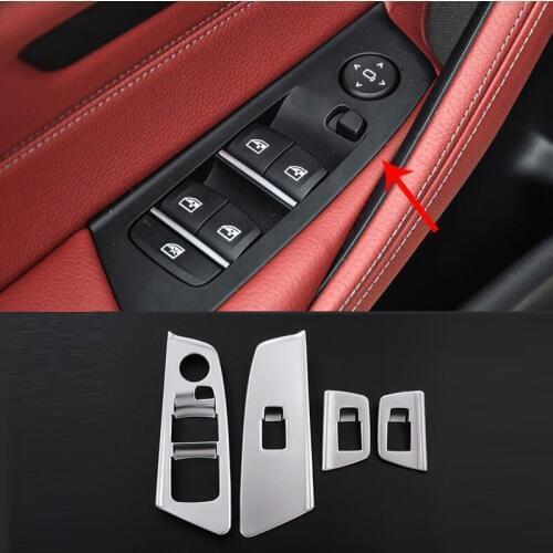 2018 For BMW New 5 Series Car-styling ABS Chorme Window Lift Button Frame Cover Trim Auto Parts New Arrivals