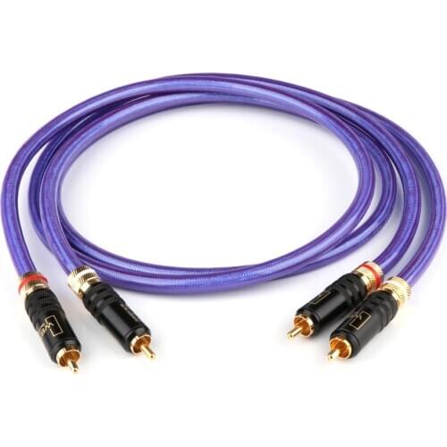 Pair hifi audio Van Den Hul V D H G5 RCA interconnects hi-end RCA to RCA extension cord With Gold Plated RCA Connector