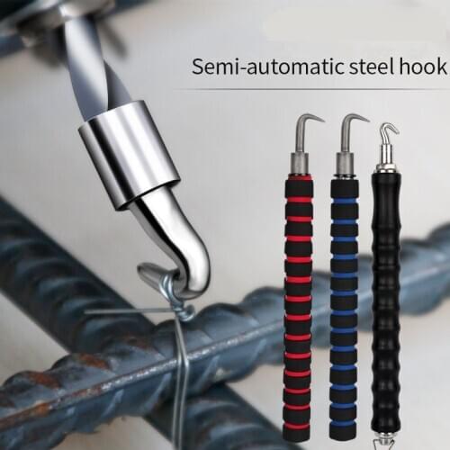 Semi-automatic Straight Pull Steel Hook Stainless Steel Manual Wire Tie Wire Hook Rebar Tie Wire Twister Wire Winding Tool