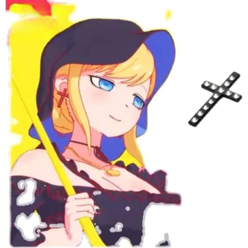 Shinigamibo-chan and the Black Maid Alice Cosplay Earrings Ear Clip Halloween Costume Accessories Props