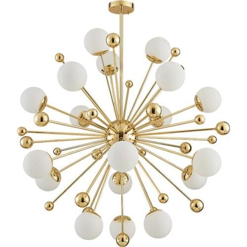 Modern nordic golden snow ball Chandeliers Magic Bean Lights Ceiling Chandelier for Living Room Dining Room Bedroom Hanging lamp