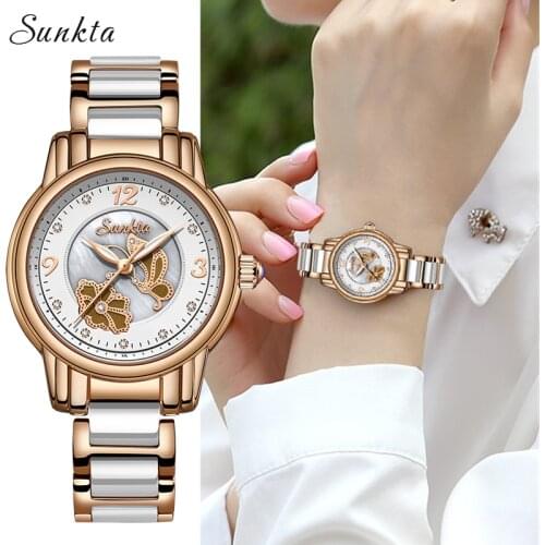 SUNKTA Women's Watches With Rhinestones