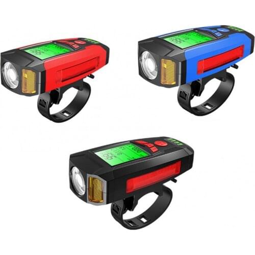 Bike Bicycle Front Light Flashlight Cycling Headlight with Horn/Speedometer задний фонарь велосипед luz trasera bicicleta