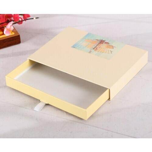 Custom Logo Rigid Sliding Out Drawer Box for Jewelry /Accessory Jewelry Storage Retail Packaging Box with Ribbon ---PX11921