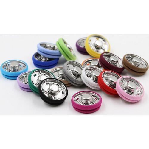 100 pcs/lot 15mm/18mm/21mm/23mm/25mm Big Metal copper Snap Fasteners Press Button wrapped with cloth Stud sewing accessory DIY