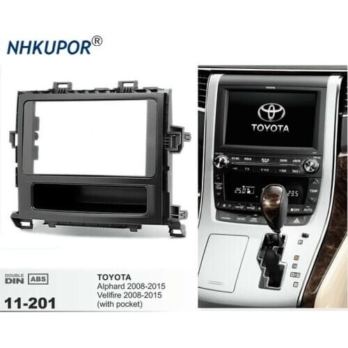 11-201 Car Radio DVD Installation Dash Mount Kit Stereo Install For TOYOTA Alphard/Vellfire 2008-2015 Double 2 Din Frame Kit