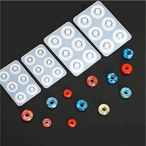 12Pcs All Sizes Round Square Roundle Beads Resin Molds Gemstone Jewelry Making