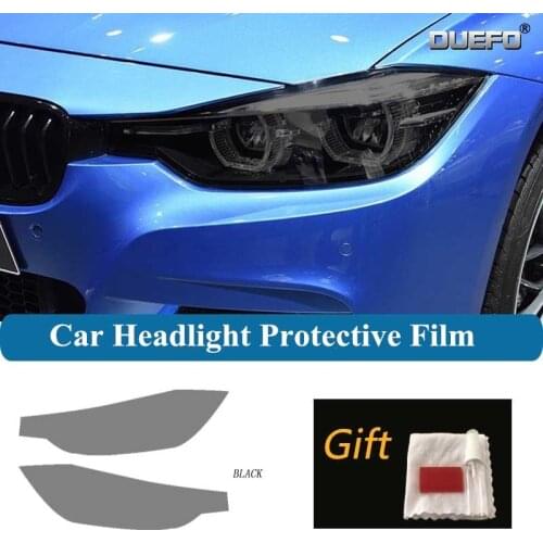 2Pcs Car Headlight Protective Film Headlamp Transparent TPU Sticker For BMW 3 Series F30 F31 G20 G21 F34 GT Car Accessories