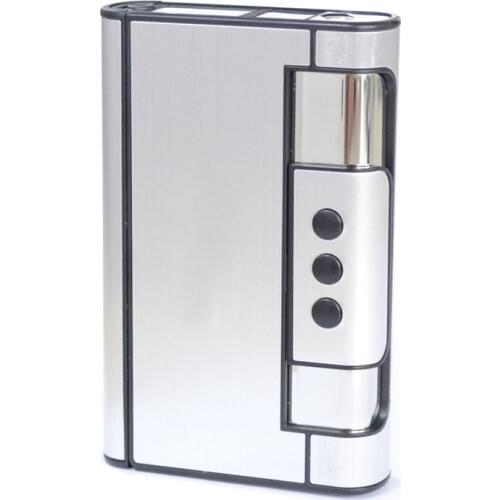 New 2in1 Cigarette Lighter Case 2 in 1 Automatic Dispensing Cigarette Case Holder Building Windproof Jet Torch Lighter