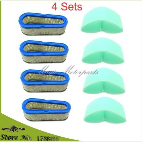 4 Sets Air Filter Foam Pre-Filter For Briggs & Stratton 493910 691667 4166 4199 272477S 5075H 5075K 5075 196700 257700