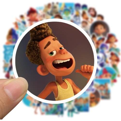 50pcs Disney Movie Luca Stickers Decal Vinyl for Kids Stationery Scrapbooking Skateboard Laptop Guitar Sticker