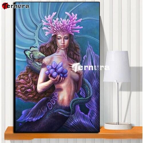5D Diamond Painting Fantasy mermaid Diy diamond mosaic Home Decor the Full Square Diamond Cross stitch Rhinestones Handicraft