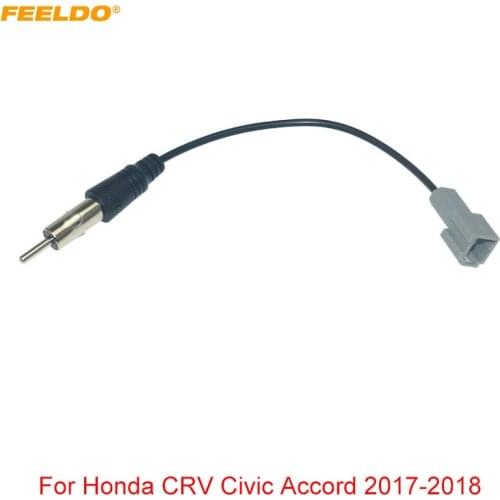 FEELDO Car 1PIN Female to ISO Male Plug Radio Antenna Adapter For Honda CRV Civic Accord Single Head Radio Wire Cable