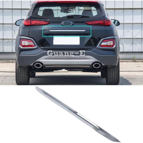 Car ABS Chrome Rear Bumper Trim Trunk Plate Frame Threshold Pedal Panel 1pcs For Hyundai Kona Encino Kauai 2017 2018 2019 2020